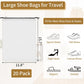 20 Pack Shoe Bags for Travel, 15.7&#34; x 11.8&#34; Clear Travel Shoe Bags for Packing, Large Waterproof Portable Drawstring Travel Shoe Storage Bag Travel Essentials Women for and Men