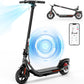 SISIGAD Electric Scooter Adults 8.5 Inch Tires, 300W Motor Peak 500W, Max 19 Mph Speed, 15 Miles Long Range, Portable Folding E-Scooter for Commuting with Dual Brakes, APP Control, Slate Gray