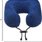 napfun Neck Pillow for Traveling, Upgraded Travel Neck Pillow for Airplane 100% Pure Memory Foam Travel Pillow for Flight Headrest Sleep, Portable Plane Accessories, Striped Black