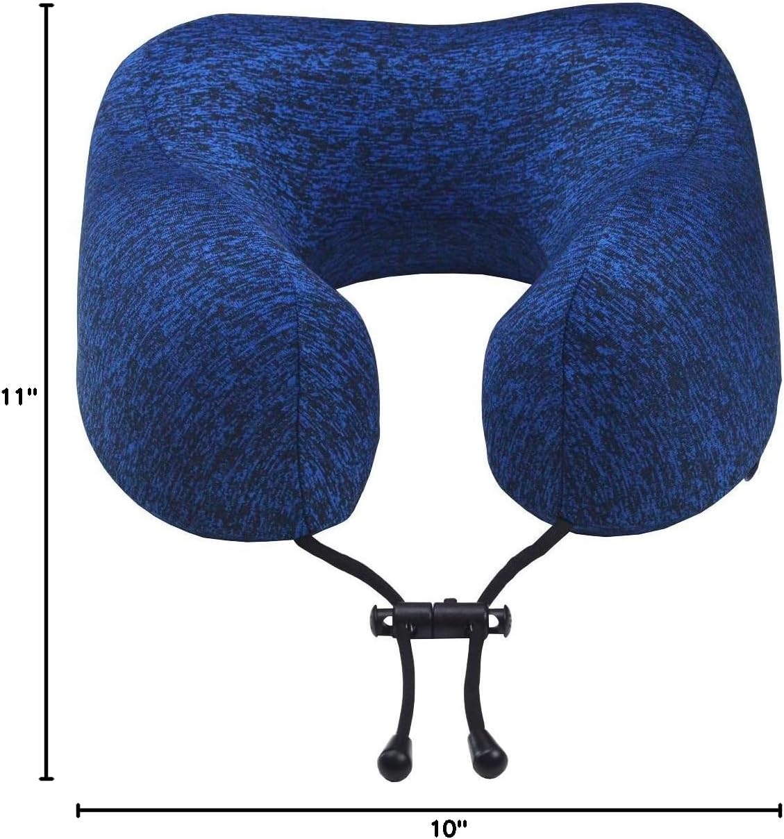 napfun Neck Pillow for Traveling, Upgraded Travel Neck Pillow for Airplane 100% Pure Memory Foam Travel Pillow for Flight Headrest Sleep, Portable Plane Accessories, Striped Black