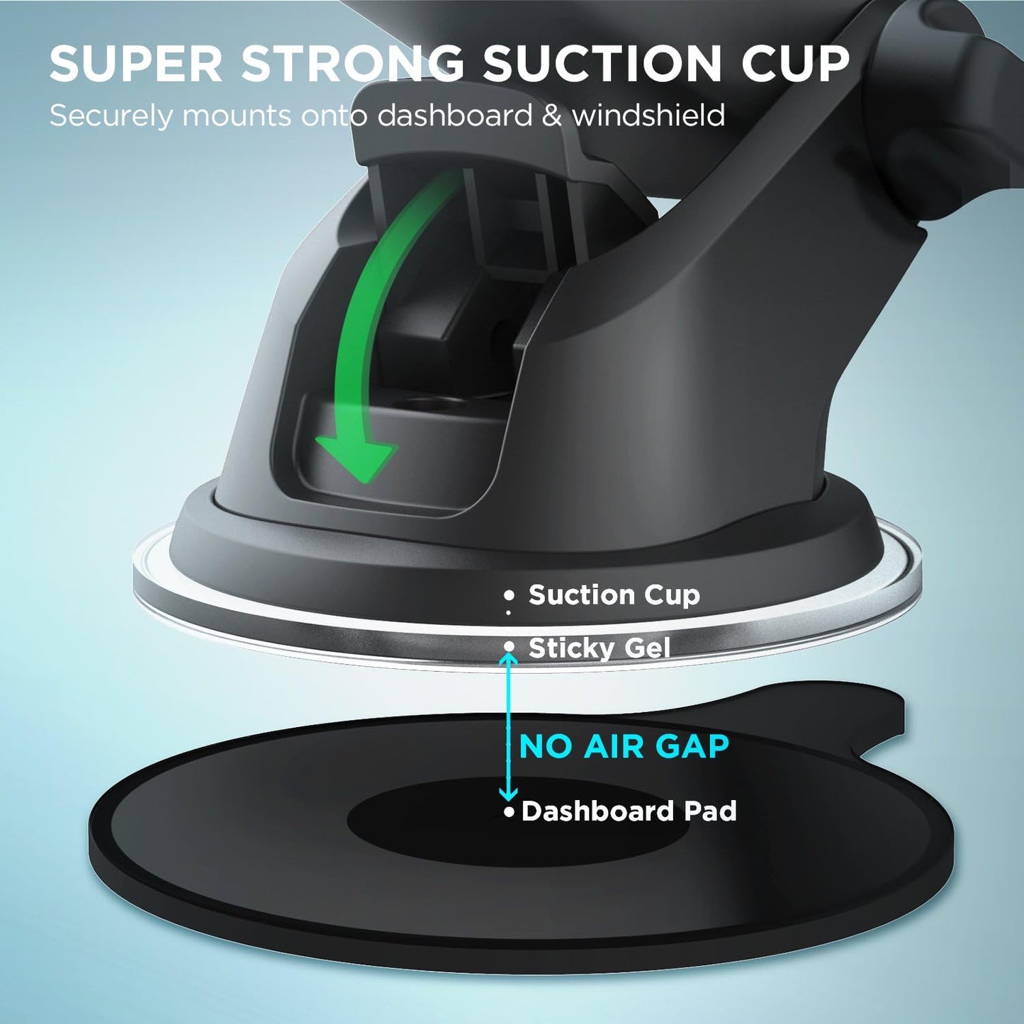 iOttie Easy One Touch 6 Universal Car Mount Dashboard &amp; Windshield Suction Cup Phone Holder for iPhone Samsung, Google, All Smartphones