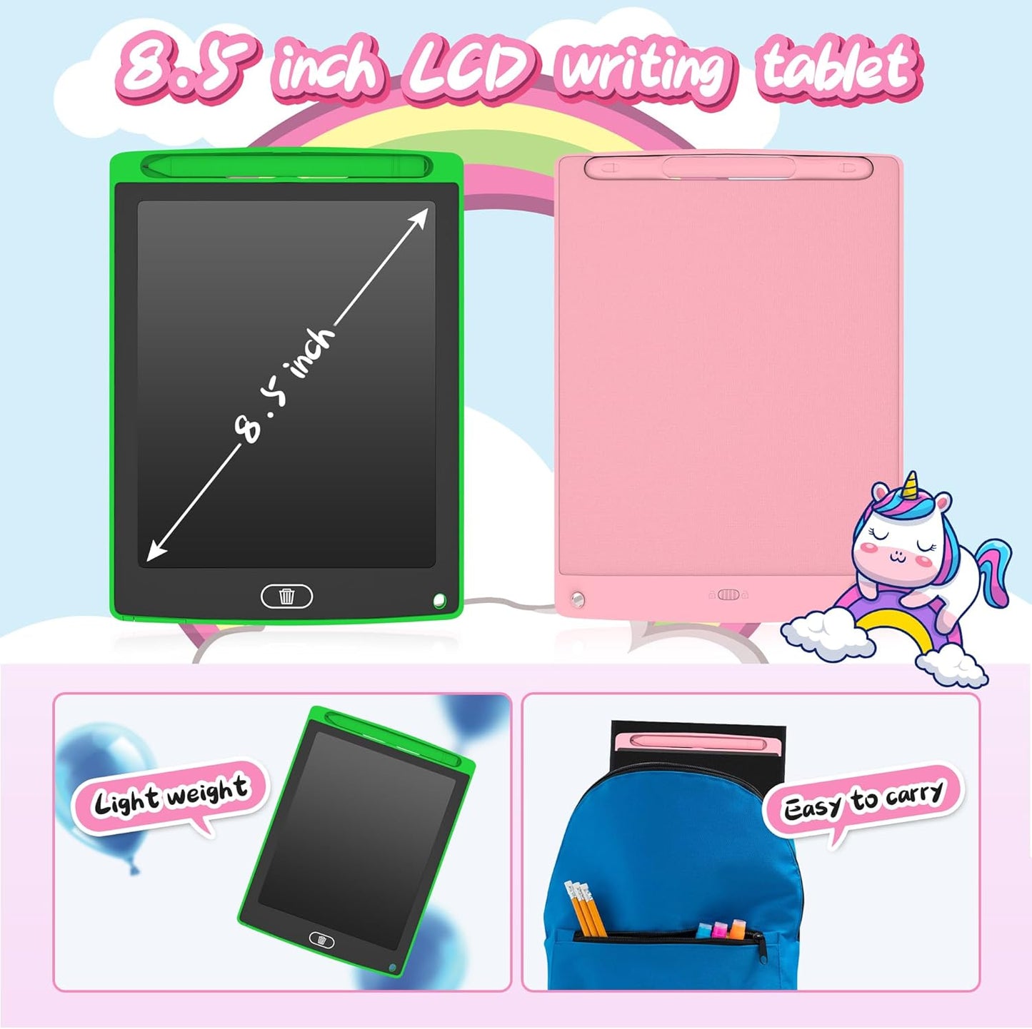 3 Pack LCD Writing Tablet, Colorful Toddler Drawing Tablet Doodle Board for Kids, Erasable Reusable Electronic Drawing Pad, LEYAOYAO Educational and Learning Toy for 3-6 Years Old Boy and Girl