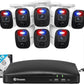 Swann 4K Security Camera System DVR with 2TB HDD, 8 Channel 8 Cam, Indoor Outdoor Wired 8MP Home Surveillance Bullet Cameras, Color Night Vision, 24/7,Heat Motion Detection, LEDs, Sirens and Mic