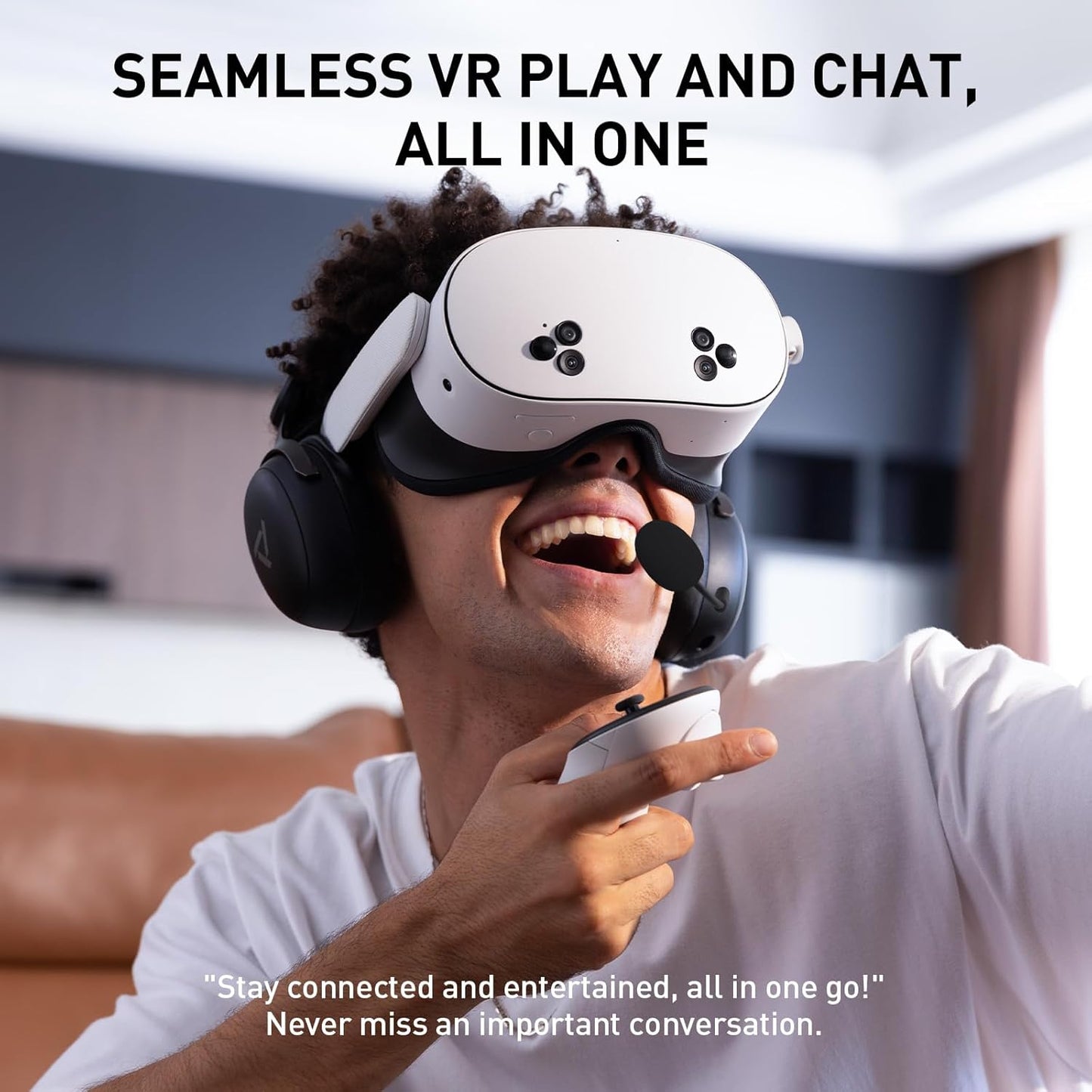 PRISMXR Wireless Gaming Headset Compatible with Quest 3S/3/2, PS5/4, PC, up to 80-hr Battery, 2.4Ghz USB Gaming Headphones with Bluetooth, 7.1 Virtual Surround Sound – Vega Q1