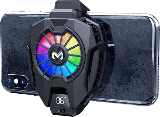 NEVEIKA Phone Cooler, Cellphone Radiator with Dual Semi-Conductor Cooling Chip, Mobile Phones with a Width of 6 to 8 cm for Tiktok Live Streaming, Outdoor Vlog, Mobile Gaming.