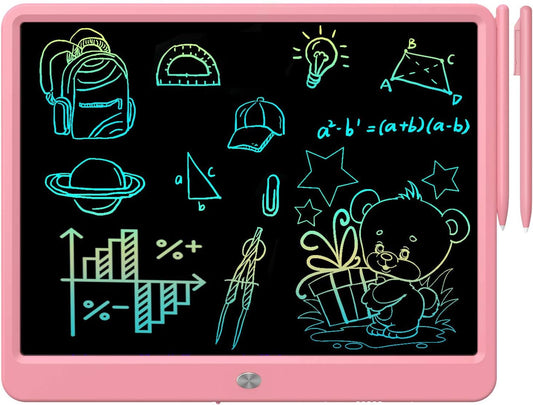 FLUESTON LCD Writing Tablet, Doodle Board Toys Gifts for 3-8 Year Old Girls Boys, 10 Inch Colorful Electronic Board Drawing Pad for Kids, Gifts for Toddler Educational Learning Travel Birthday, Blue