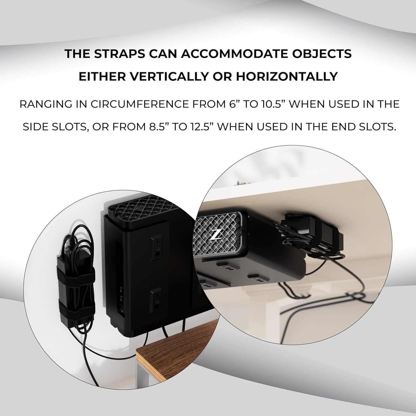 HumanCentric Cable Box Mount and Modem Mount, Adjustable Wall Mount for Small and Wide Devices Like Cable Boxes, Modems, DVD Players, Streaming Media Devices, Mount on The Wall Behind TV