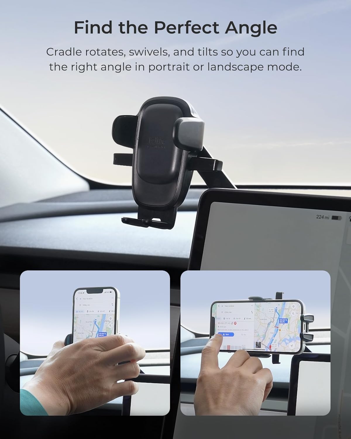 iOttie Easy One Touch 6 Universal Car Mount Dashboard &amp; Windshield Suction Cup Phone Holder for iPhone Samsung, Google, All Smartphones