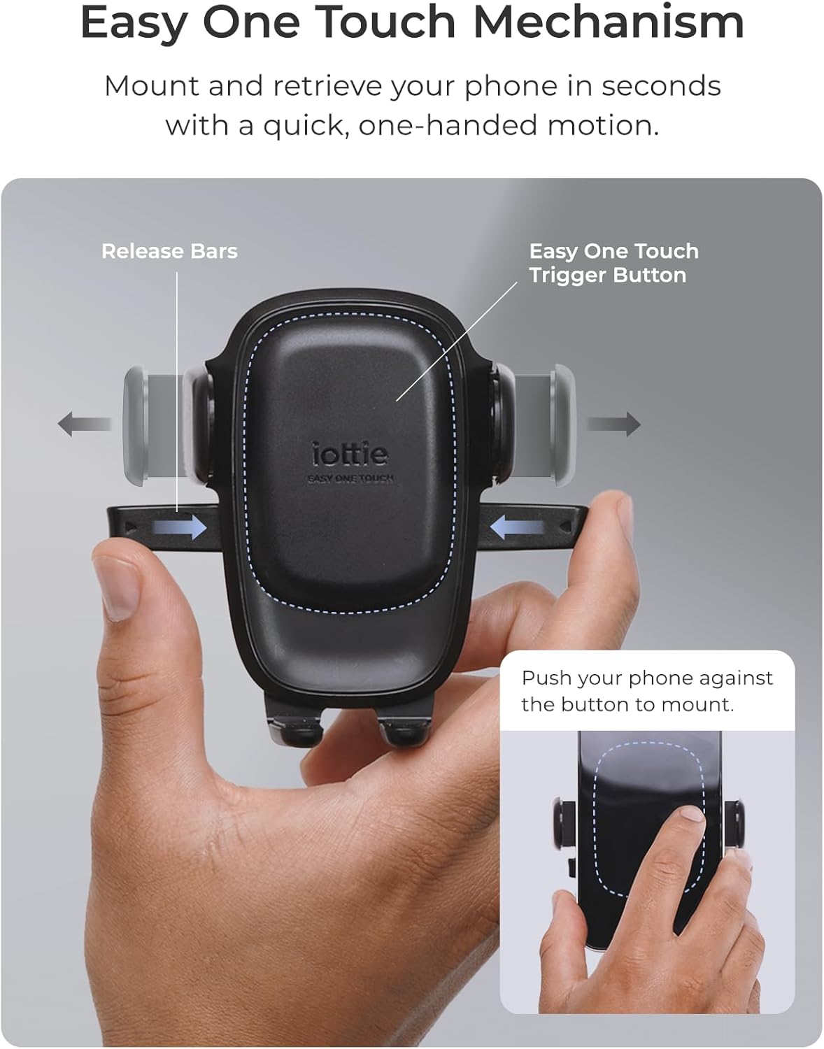 iOttie Easy One Touch 6 Universal Car Mount Dashboard &amp; Windshield Suction Cup Phone Holder for iPhone Samsung, Google, All Smartphones