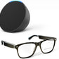 Amazon Echo Frames (3rd Gen)   Echo Pop | Smart glasses with Alexa | Round frames in Blue Tortoise with prescription ready lenses