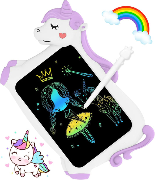 CHEERFUN LCD Writing Tablet for Kids Toys 10&#39;&#39; Toddler Unicorns Toys Gifts for Girls Age 3-8 Erasable Doodle Board Mess Free Drawing Pad Birthday Gift Ideas Christmas Stockings Easter Basket Stuffers