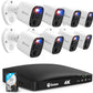 Swann 4K Security Camera System DVR with 2TB HDD, 8 Channel 8 Cam, Indoor Outdoor Wired 8MP Home Surveillance Bullet Cameras, Color Night Vision, 24/7,Heat Motion Detection, LEDs, Sirens and Mic