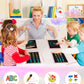 FLUESTON LCD Writing Tablet, Doodle Board Toys Gifts for 3-8 Year Old Girls Boys, 10 Inch Colorful Electronic Board Drawing Pad for Kids, Gifts for Toddler Educational Learning Travel Birthday, Blue