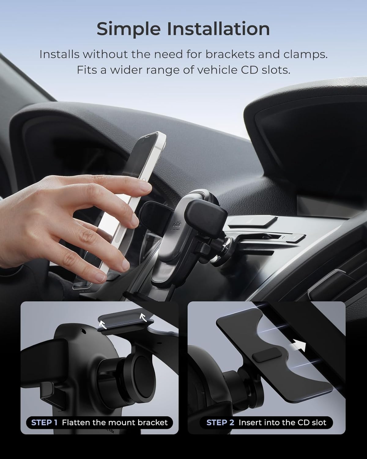 iOttie Easy One Touch 6 Universal Car Mount Dashboard &amp; Windshield Suction Cup Phone Holder for iPhone Samsung, Google, All Smartphones