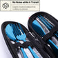 Travel Utensils with Case, Quatish Portable Silverware Set for Work, Stainless Steel Reusable Travel Cutlery Set, Fork and Spoon Set for Camping, Picnic, Gadgets, Lunch Box for Men, Black