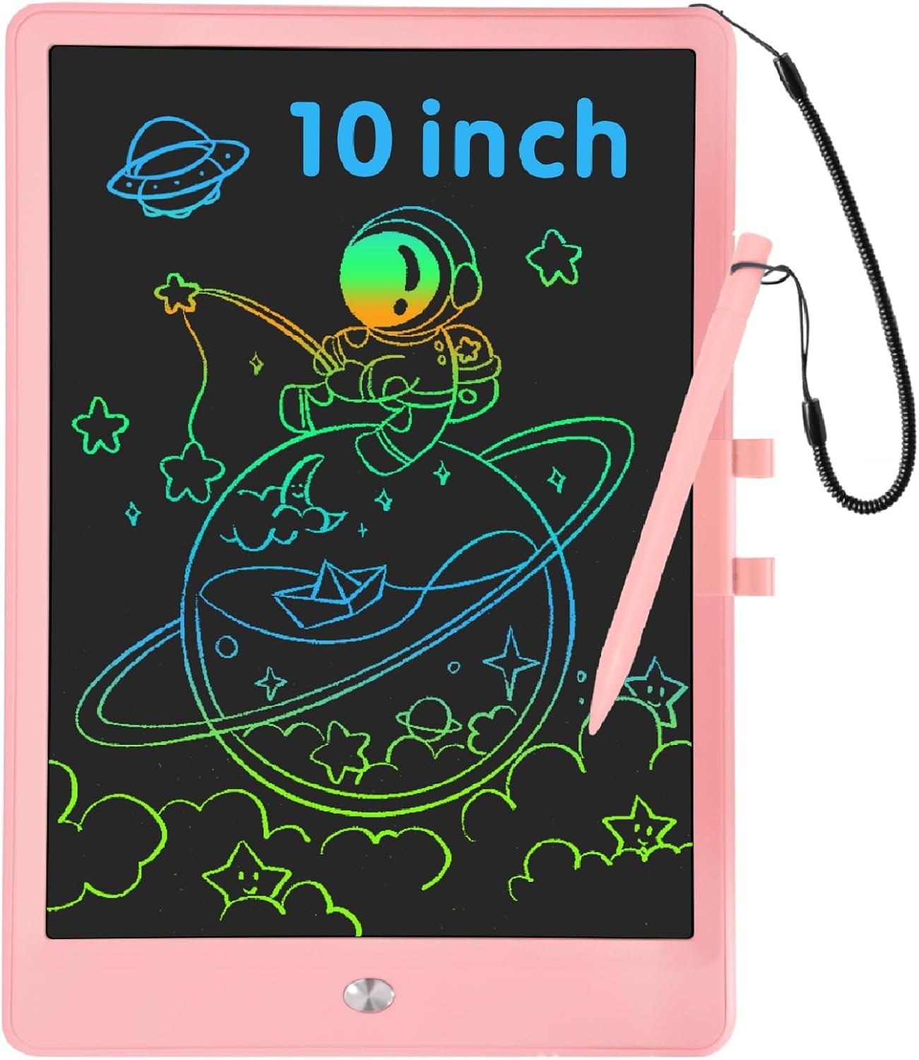 PYTTUR LCD Writing Tablet for Kids 10 Inch Colorful Toddler Drawing Tablet Reusable Doodle Board Electronic Drawing Pads Educational and Learning Kids Toys for Girls(Pink)
