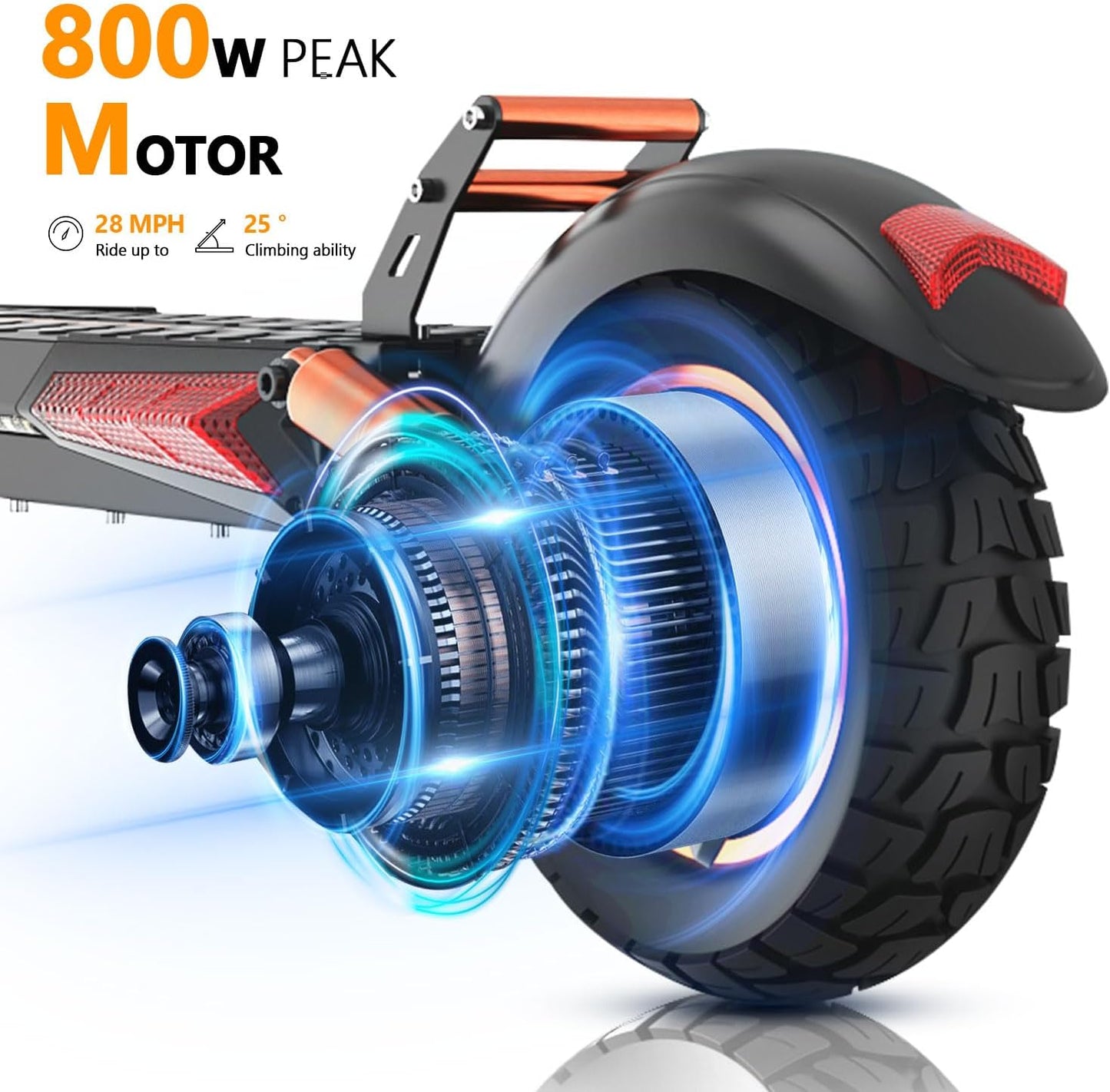 iENYRID 800W/2000W e Scooter for Adults Electric Scooter with Seat 10&#34; Off Road Pneumatic Tires Long Range Motorized e-Scooter,28-35MPH,30-35Miles Range eScooter,Fast Foldable Eletric Scooters for men