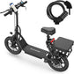 Electric Scooter - 350W Motor, 8.5&#34; Solid Tires, Up to 19 MPH and 20/23 Miles Long-Range Portable Folding Commuting Scooter for Adults with Double Braking System and App