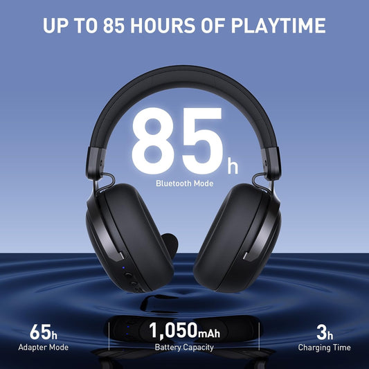 PRISMXR Wireless Gaming Headset Compatible with Quest 3S/3/2, PS5/4, PC, up to 80-hr Battery, 2.4Ghz USB Gaming Headphones with Bluetooth, 7.1 Virtual Surround Sound – Vega Q1