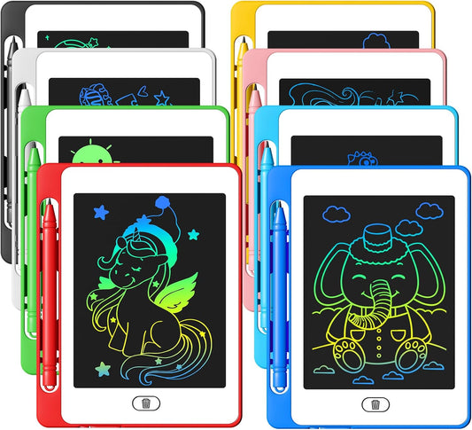 8 Pack LCD Writing Tablet for Kids, 6.5 Inch Colorful Doodle Board Drawing Tablet, Erasable Reusable Electronic Drawing Pads, Educational Learning Toys Birthday Gifts for Girls Boys Age 3 4 5 6 7 8