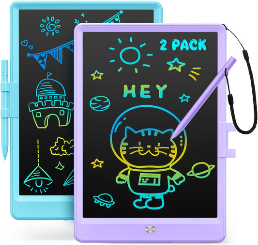 Kidopire LCD Writing Tablet, 2Pack Reusable Drawing Pad for Kids, Colorful Doodle Board Kids Drawing Tablet, Educational Toddler Girl Toys, Birthday Gift Ideas for 3 4 5 6 7 8 Year Old Kids