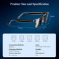 Blackview Smart Glasses, 5.0 Bluetooth Sunglasses with Open Ear Speaker, Voice Assistant Compatible, Blue Light Blocking Lens
