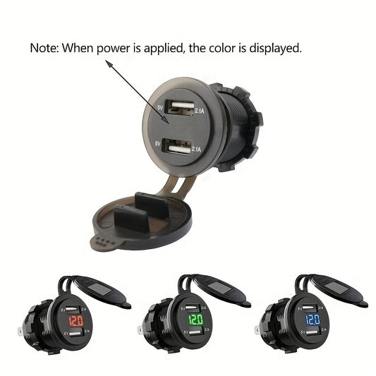 Dual USB Charger Socket - Power Outlet 5V 2.1A 2.1A