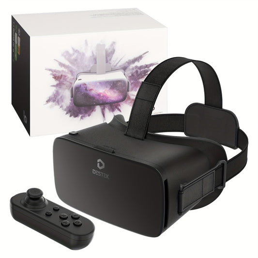 DESTEK V5 VR Headset for Smartphone - Includes Remote and Free VR App with QR Code