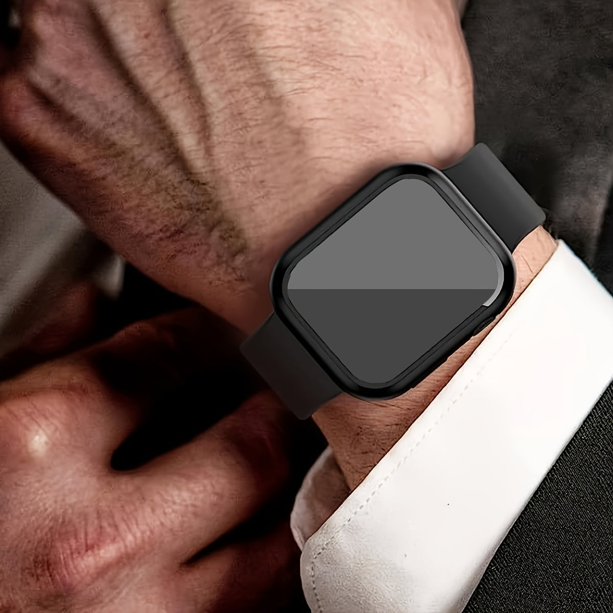 Glass  Case For Apple Watch 8 7 45mm 41mm 44mm 40mm Screen Protector PC Cover Bumper For IWatch Series 3 4 5 SE 6 Accessories