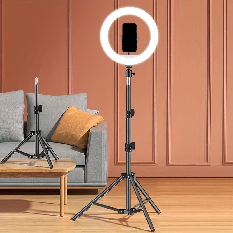 10" LED Circle Light With Flexible Tripod Stand & Phone Holder