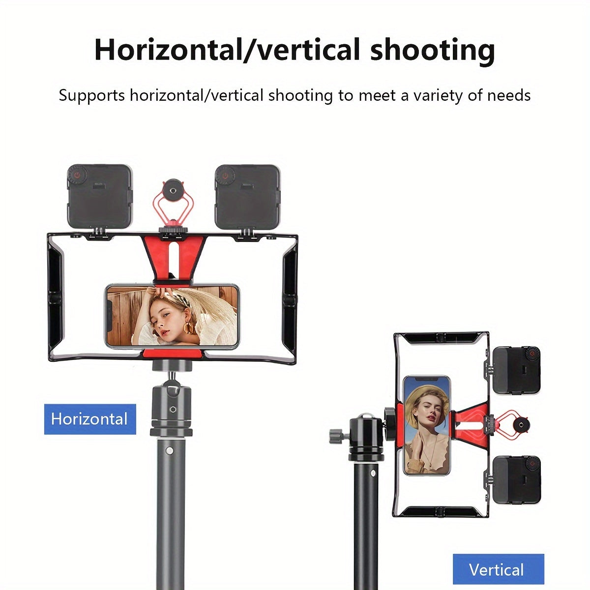 Professional Smartphone Stabilizer Gimbal - Handheld & Tripod Mount, Smooth Video Shooting, Portable Black Phone Frame, ABS Material, Non-Waterproof