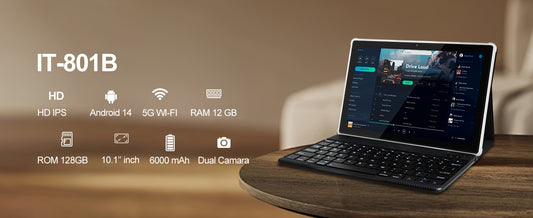 10.1" for Android 14 Tablet with Keyboard, Mouse, Case, Stylus