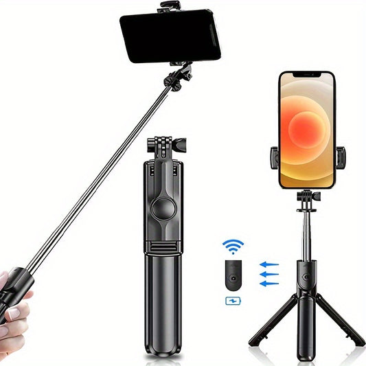 A Versatile Handheld Portable Travel Bracket With A Wireless Remote Control Fill Light, Suitable For Mobile Phone Selfie Sticks With BT, S03 Wireless Selfie Stick