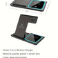 TIMESS 3-in-1 Wireless Charging Station, for iPhone 16, 15, 14,13,12,11/Pro/Max/Mini/Plus, X, XR, XS/Max, SE, 8/Plus, for Apple Watch 1-9, for Airpods 3/2/Pro
