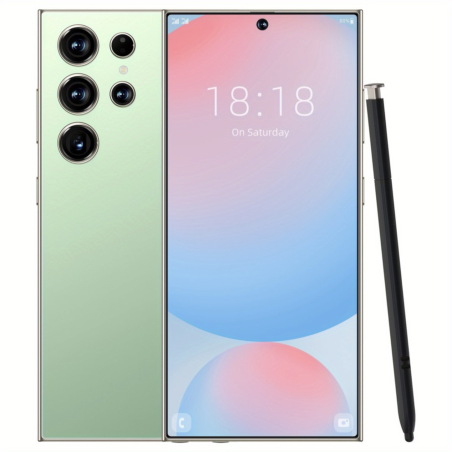 6.8" Touchscreen Smartphone with Dual SIM, Face Unlock, HD Camera, 6000mAh Battery, USB-C Charging, Includes Stylus