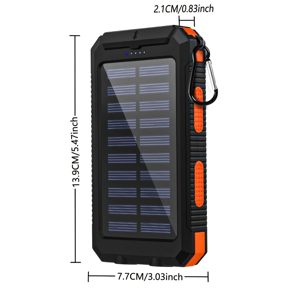 30000mAh Solar Charger Power Bank - Portable Solar Phone Battery Panel Charger, QC3.0 Dual USB Port Battery Pack Charger Portable for All Cell Phones
