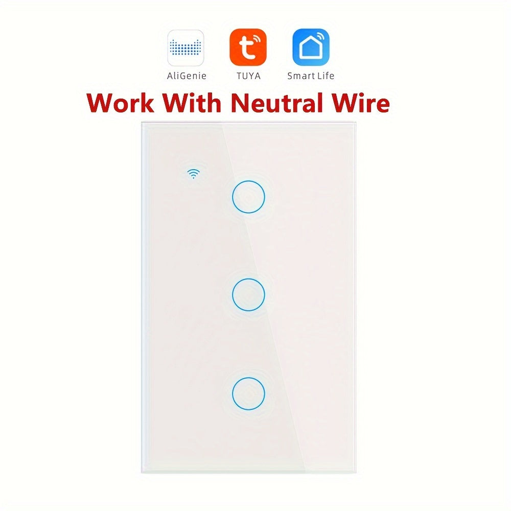 Chevolink WiFi Smart Light for Switch - Touch Control, Voice-Activated with Alexa & Google Home Compatibility, App Remote, Timer Setting, Share Feature - White/Black - For Smart Home Enthusiasts - Ideal for Living Room, Bedroom & Office - Perfect Gift fo