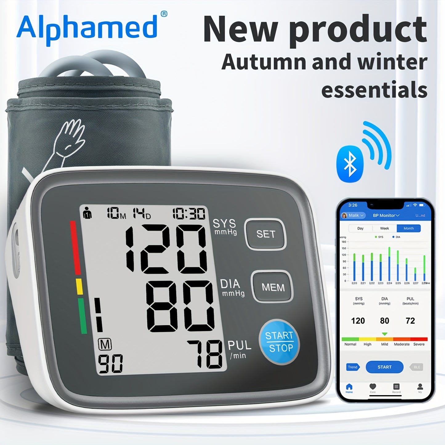 ALPHAMED U807 Wireless Upper Arm Blood Pressure Monitor