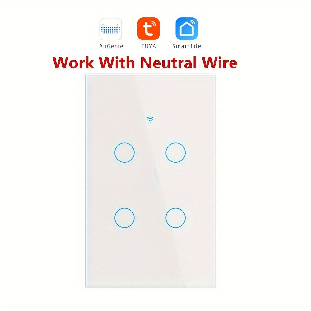 Chevolink WiFi Smart Light for Switch - Touch Control, Voice-Activated with Alexa & Google Home Compatibility, App Remote, Timer Setting, Share Feature - White/Black - For Smart Home Enthusiasts - Ideal for Living Room, Bedroom & Office - Perfect Gift fo
