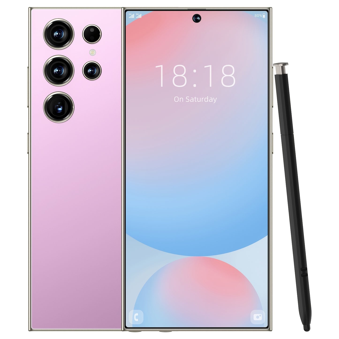6.8" Touchscreen Smartphone with Dual SIM, Face Unlock, HD Camera, 6000mAh Battery, USB-C Charging, Includes Stylus