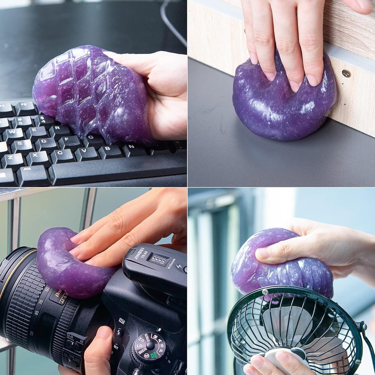 ASFSKY Car Putty Car Cleaning Gel Car Cleaning Putty Car Gel Cleaner Car Slime for Car Dust Cleaner Keyboard Dust Cleaning Gel 5 Pack (Purple)