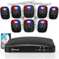 Swann 4K Security Camera System DVR with 2TB HDD, 8 Channel 8 Cam, Indoor Outdoor Wired 8MP Home Surveillance Bullet Cameras, Color Night Vision, 24/7,Heat Motion Detection, LEDs, Sirens and Mic