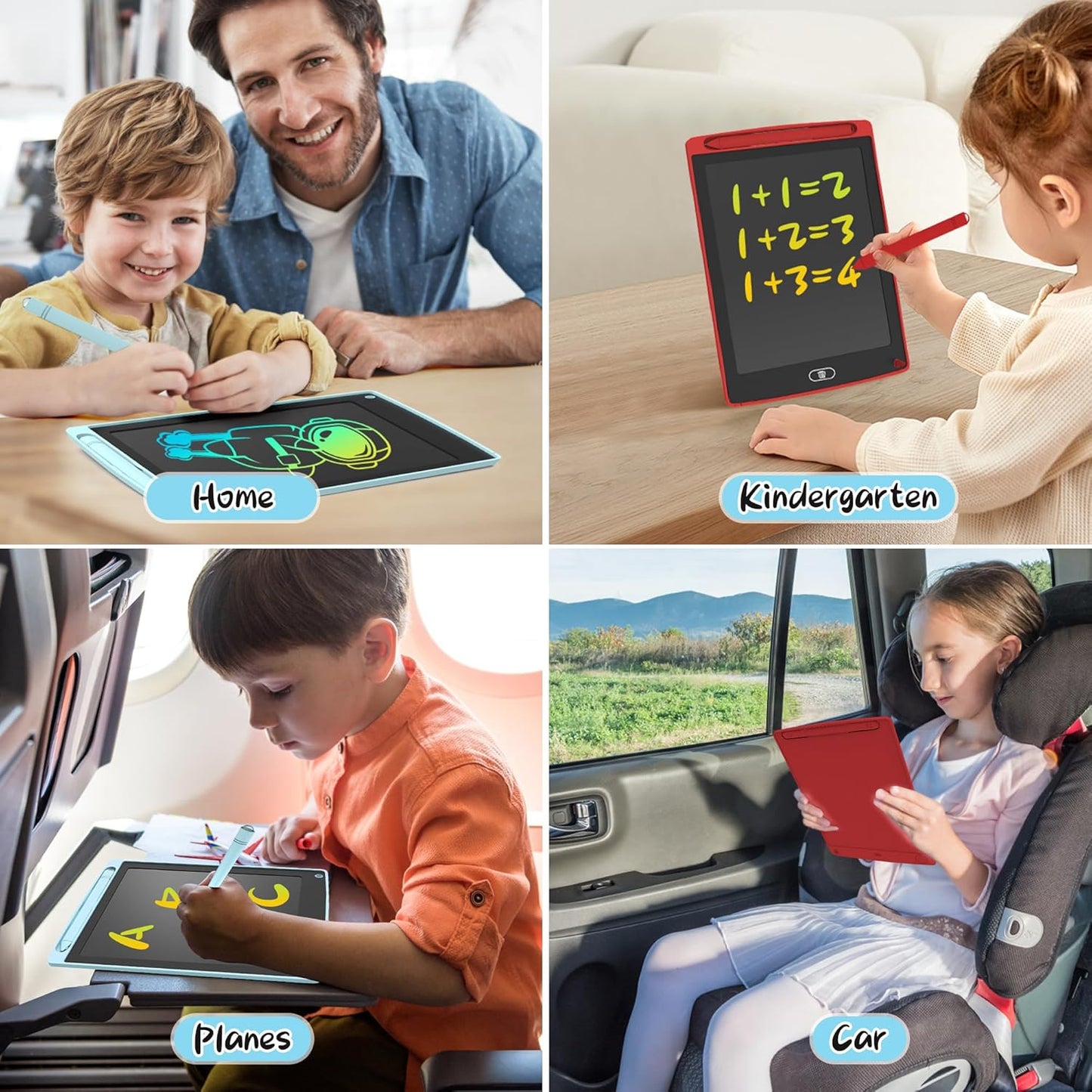 3 Pack LCD Writing Tablet, Colorful Toddler Drawing Tablet Doodle Board for Kids, Erasable Reusable Electronic Drawing Pad, LEYAOYAO Educational and Learning Toy for 3-6 Years Old Boy and Girl