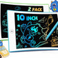 TEKFUN 2 Pack LCD Writing Tablet with Stylus, 8.5in Erasable Doodle Board Mess Free Drawing Pad for Kids, Car Trip Educational Toys Birthday Christmas Gift for 3 4 5 6 7 Girls Boys (2*Blue)