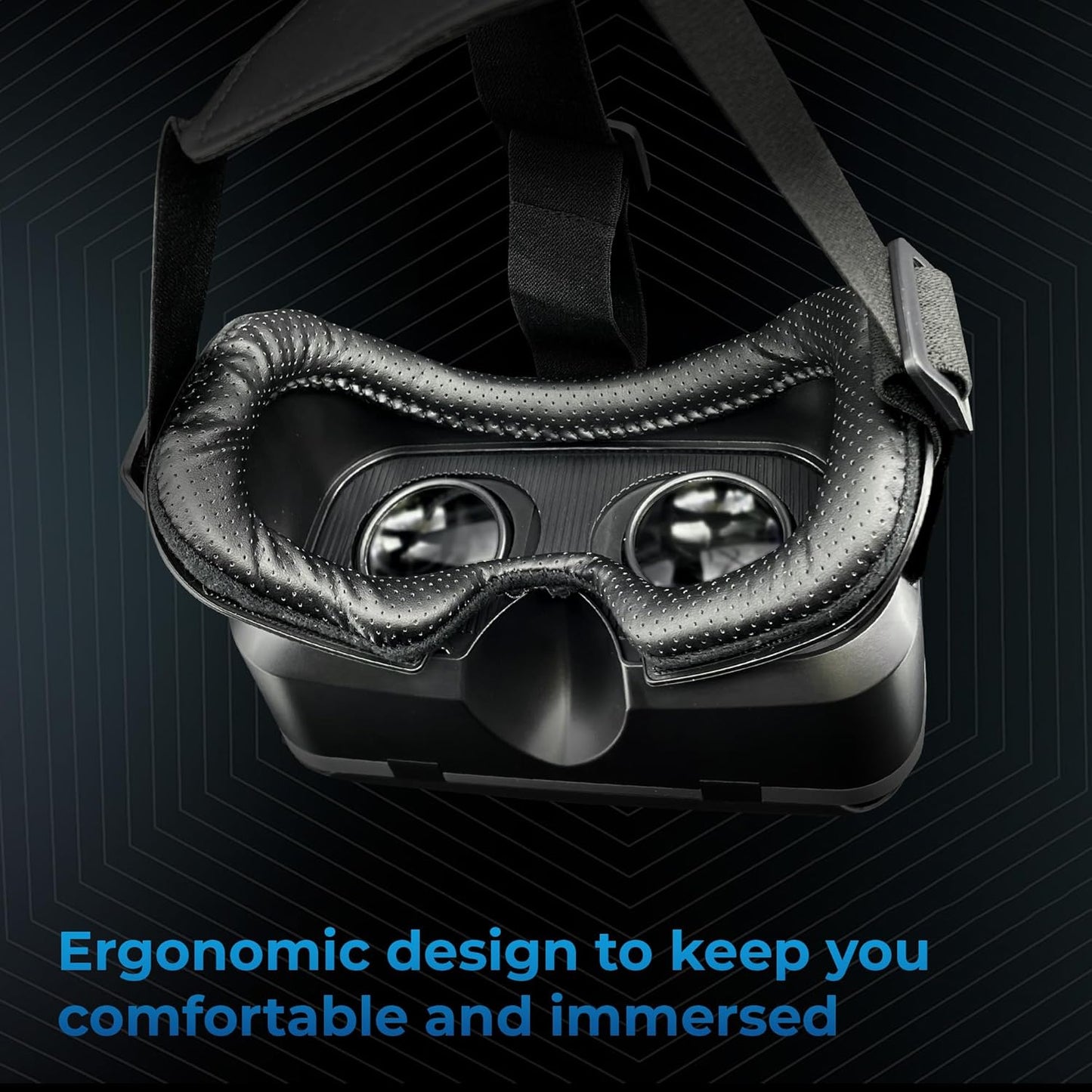 Kiiroo VR Headset for Phone - Optimized for VR Content - for iPhone, Android &amp; Windows - Fits 5.5&#34;-7.2&#34; Devices - Glasses-Friendly - 40mm HD Resin Aspherical Lens - Adjustable IPD &amp; Fixed Focus