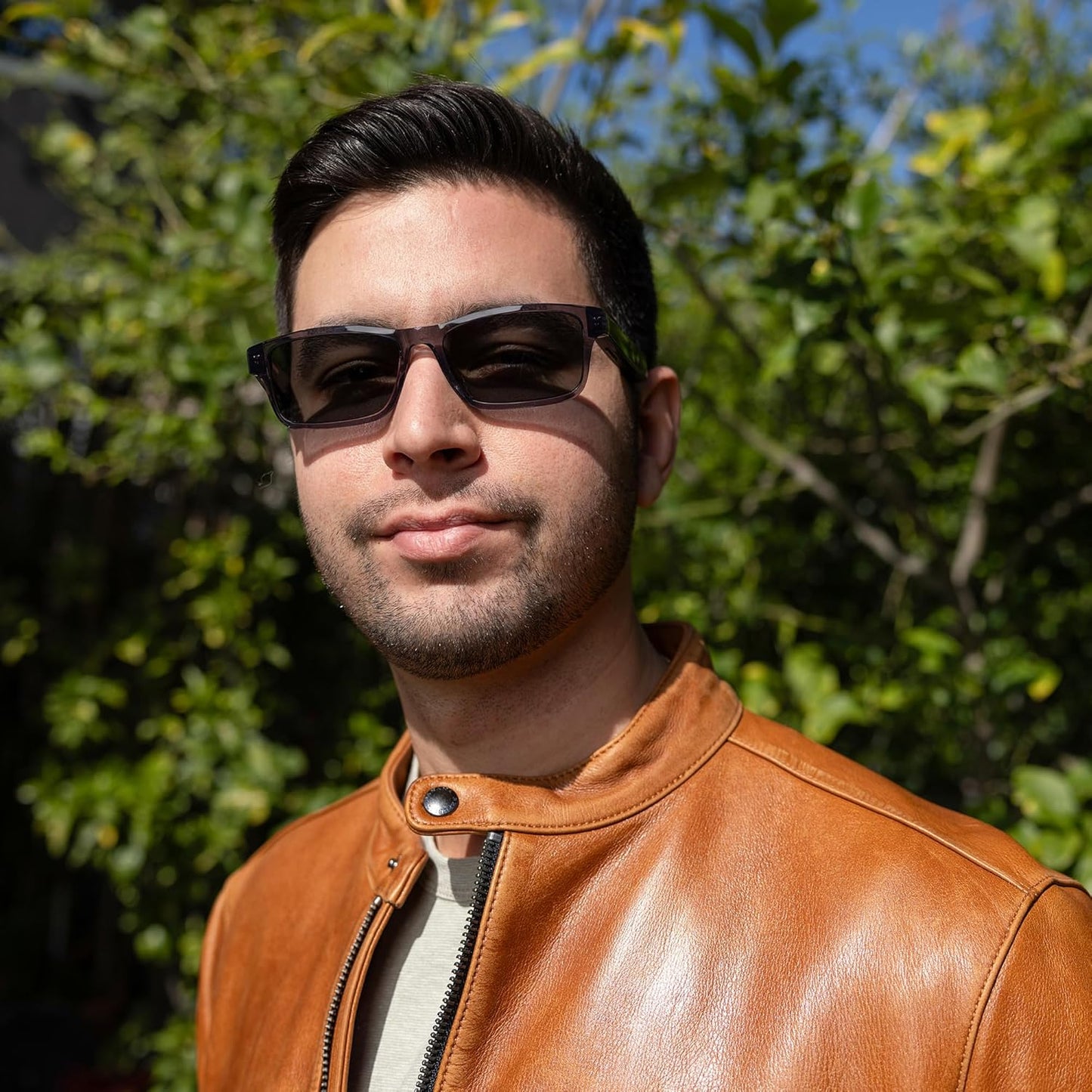 Amazon Echo Frames (3rd Gen) | Smart glasses with Alexa | Square frames in Classic Black with polarized sunglass lenses