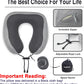 napfun Neck Pillow for Traveling, Upgraded Travel Neck Pillow for Airplane 100% Pure Memory Foam Travel Pillow for Flight Headrest Sleep, Portable Plane Accessories, Striped Black