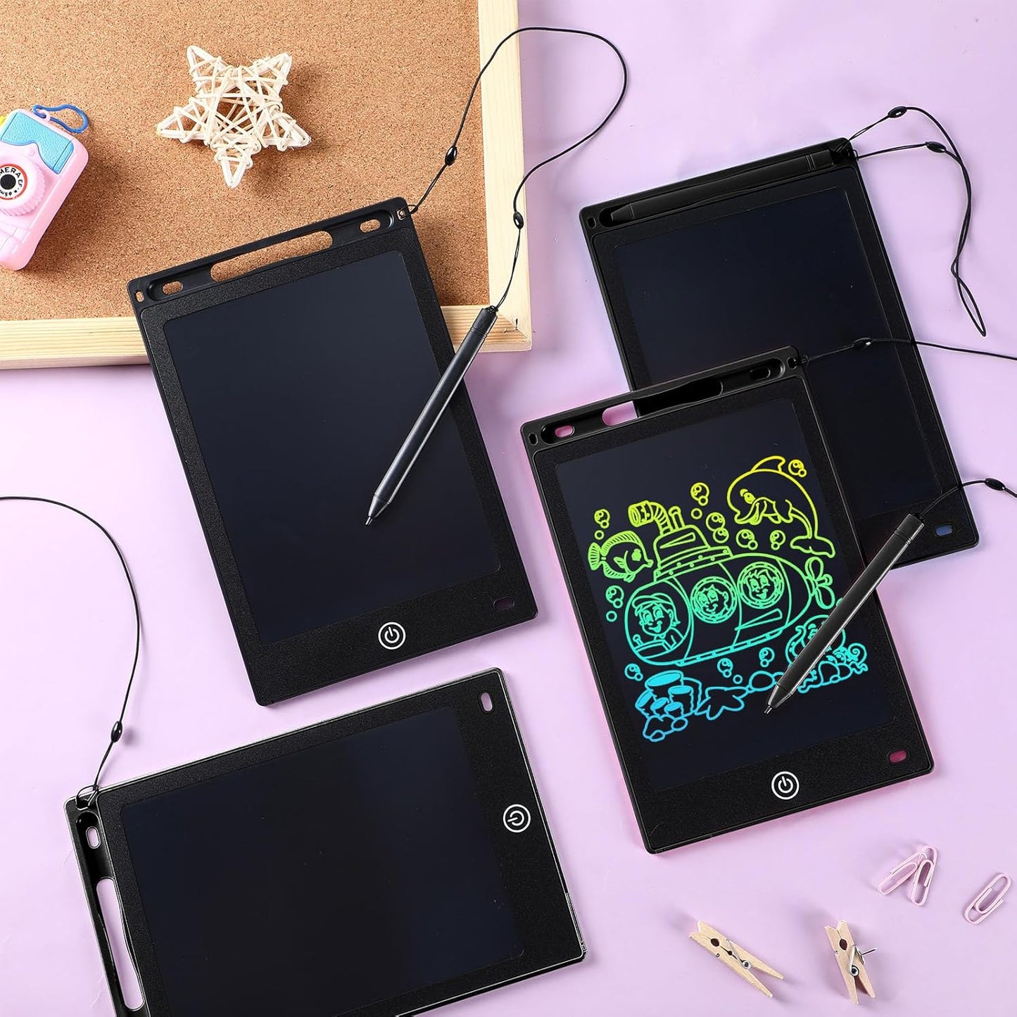 8.5" 16 Pieces LCD Writing Tablet Doodle Pad for Kids