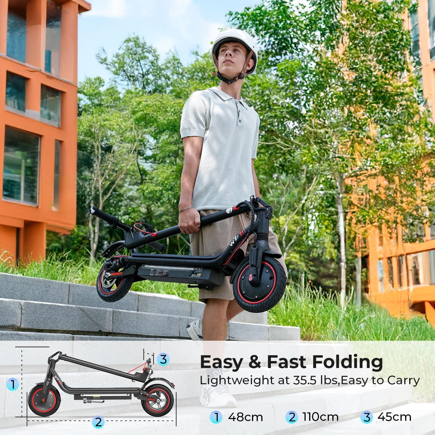 iScooter Electric Scooter, Top Speed 22/25 MPH E-Scooter Up to 18/25 Miles Range, Folding Commuting Electric Scooter for Adults with Turn Signal-360 ° Lighting - 8.5/9.3&#34; Tires/264 Lbs Load W7 &amp; W8