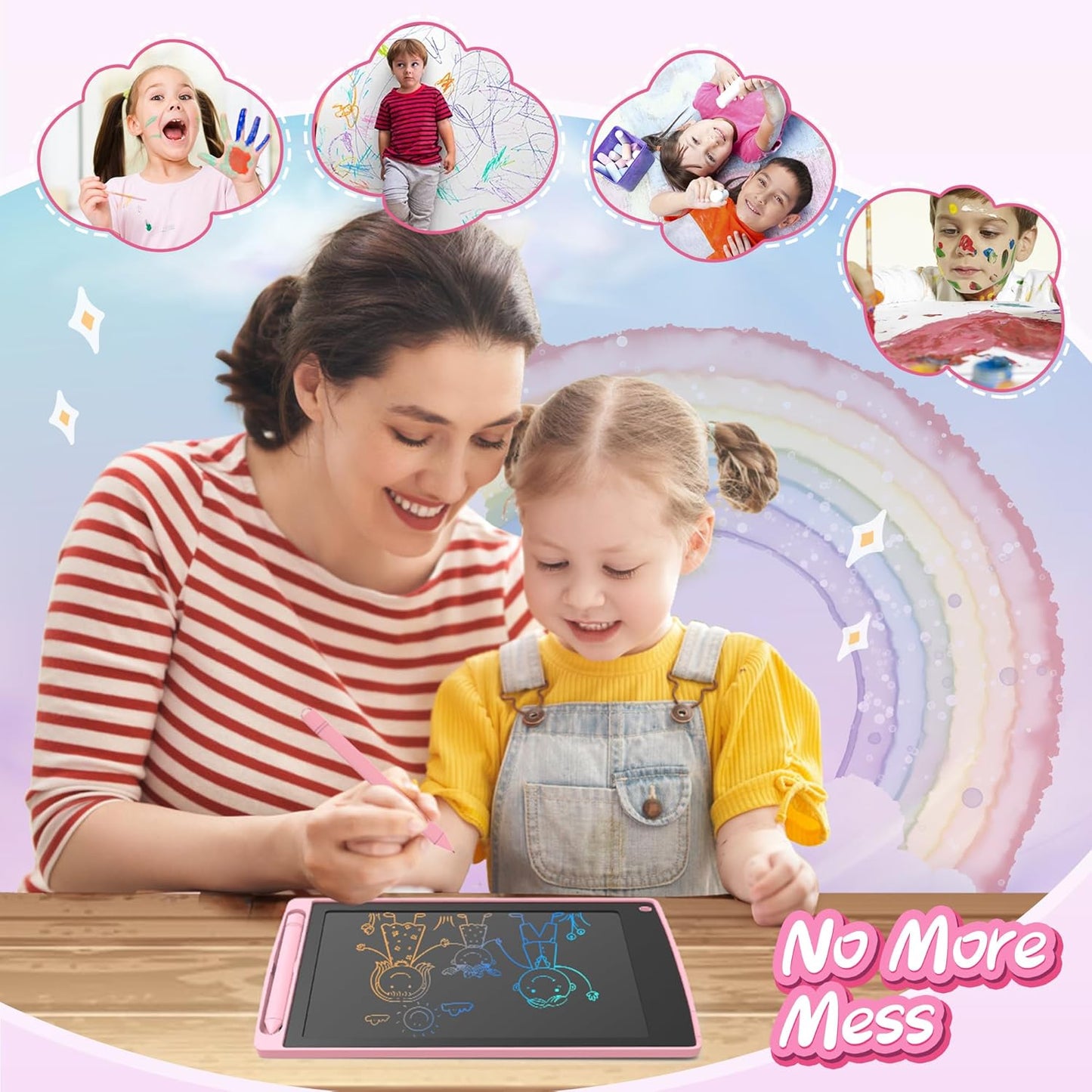 3 Pack LCD Writing Tablet, Colorful Toddler Drawing Tablet Doodle Board for Kids, Erasable Reusable Electronic Drawing Pad, LEYAOYAO Educational and Learning Toy for 3-6 Years Old Boy and Girl